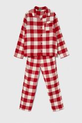 United Colors of Benetton gyerek pamut pizsama piros, mintás - piros 110