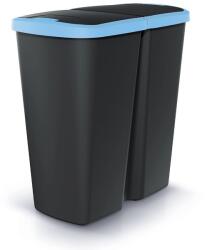 Prosperplast Hulladékgyűjtő DUO fekete, 45 l, kék / fekete