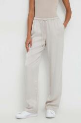 Calvin Klein nadrág női, szürke, magas derekú egyenes - szürke 38 - answear - 56 990 Ft