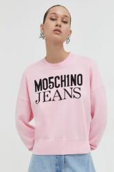 Moschino Jeans pamut pulóver könnyű, rózsaszín - rózsaszín L