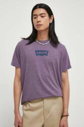 Levi's t-shirt lila, férfi, nyomott mintás - lila M