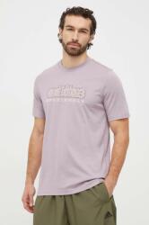 Adidas pamut póló lila, férfi, nyomott mintás, IM8315 - lila XL