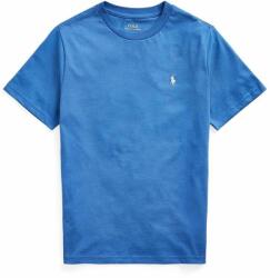 Ralph Lauren gyerek pamut póló sima - kék 136-138 - answear - 20 990 Ft