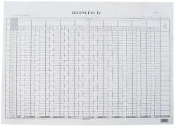 Bluering Jelenléti ív A3, nagy 1 hónapos 2 oldalas C. 60-3