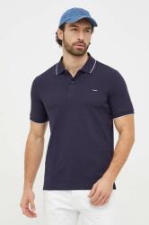 Calvin Klein poló sötétkék, férfi, sima - sötétkék S - answear - 20 990 Ft