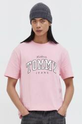 Tommy Jeans pamut póló rózsaszín, férfi, nyomott mintás - rózsaszín L - answear - 12 990 Ft