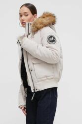Superdry rövid kabát női, bézs, téli - bézs XS - answear - 63 890 Ft