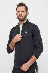 Adidas edzős pulóver Training Essentials fekete, sima, IL7157 - fekete S
