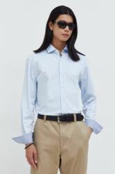 HUGO BOSS pamut ing férfi, galléros, regular - kék 39 - answear - 26 990 Ft