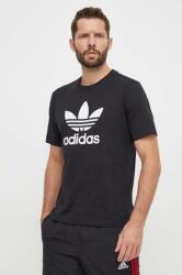 adidas Originals pamut póló Trefoil fekete, férfi, nyomott mintás, IU2364 - fekete S