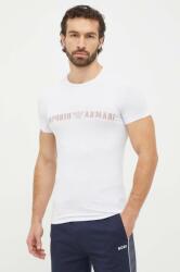 Emporio Armani Underwear póló otthoni viseletre fehér, nyomott mintás - fehér M - answear - 15 490 Ft