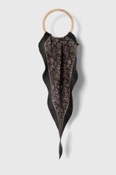 Lauren Ralph Lauren selyem kendő sötétkék, mintás - sötétkék Univerzális méret
