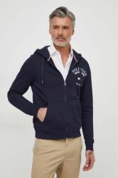 Tommy Hilfiger pamut melegítőfelső sötétkék, férfi, nyomott mintás, kapucnis - sötétkék S - answear - 55 990 Ft