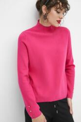 MEDICINE pulóver női, rózsaszín, félgarbó nyakú - rózsaszín L - answear - 6 490 Ft
