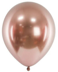 Partydeco Latex lufi 12" (30cm-es) chrome, Glossy színek - 50db/csomag, Rosegold (LUFI542624)