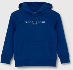 Tommy Hilfiger gyerek melegítőfelső pamutból nyomott mintás, kapucnis - kék 110