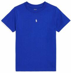 Ralph Lauren gyerek pamut póló sima - kék 109-116 - answear - 20 990 Ft