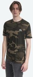 Alpha Industries pamut póló Backprint T Camo zöld, mintás - zöld XL