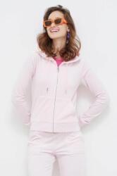 Juicy Couture velúr pulóver rózsaszín, sima, kapucnis - rózsaszín XS - answear - 35 990 Ft