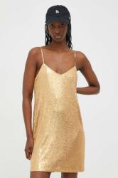 Superdry ruha sárga, mini, egyenes - arany XS