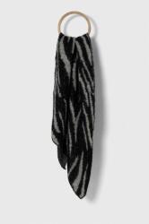 Answear Lab gyapjú sál fekete, mintás - fekete Univerzális méret - answear - 3 790 Ft