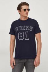 Guess pamut póló sötétkék, férfi, nyomott mintás, M4RI22 K8FQ4 - sötétkék L