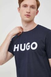HUGO pamut póló sötétkék, férfi, nyomott mintás, 50467556 - sötétkék M