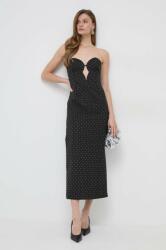 Bardot ruha fekete, midi, testhezálló - fekete XS - answear - 49 990 Ft
