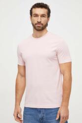 Boss pamut póló rózsaszín, férfi, sima - rózsaszín XL - answear - 23 990 Ft