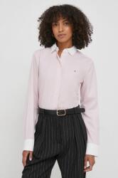 Tommy Hilfiger pamut ing női, galléros, rózsaszín, regular - rózsaszín 36 - answear - 39 990 Ft
