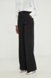 Answear Lab nadrág női, fekete, magas derekú egyenes - fekete L - answear - 15 990 Ft