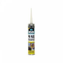 BISON Etanșeizant Poliuretanic Bison PU Flex - Mastic Elastic pentru Construcții și Auto, Negru, Cartuș 300ml