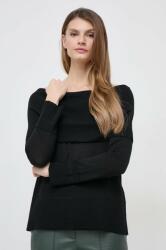 Max Mara gyapjú pulóver könnyű, női, fekete - fekete S