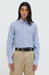 HUGO BOSS pamut ing férfi, galléros, regular - kék 43