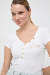 Guess t-shirt HENLEY OLYMPIA női, fehér, W4RP47 K1814 - fehér M