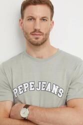 Pepe Jeans pamut póló zöld, férfi, nyomott mintás - zöld S - answear - 12 990 Ft