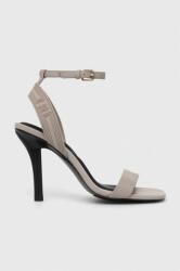 Tommy Hilfiger szandál SPORTY LEATHER HIGH HEEL SANDAL szürke, FW0FW07795 - szürke Női 38