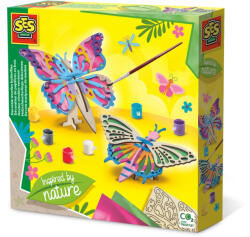 SES Creative Set de creatie pentru copii cu decoratie fluturi din lemn (14035) - drool