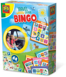SES Creative Joc bingo de copii cu stickere - set de calatorie (02238) - drool