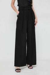 Ivy Oak nadrág női, fekete, magas derekú széles - fekete 34 - answear - 55 990 Ft