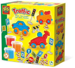 SES Creative Set creativ pentru copii cu plastilina si semne de circulatie (00415) - drool