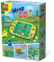 SES Creative Set de 3 jocuri copii Connect Four, Dots and Boxes si joc de stivuire (02235) - drool