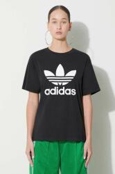 Adidas t-shirt Trefoil Tee női, fekete, IR9533 - fekete XS