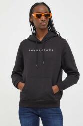 Tommy Hilfiger felső fekete, női, nyomott mintás, kapucnis, DW0DW17324 - fekete M