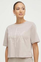 Giorgio Armani pamut póló női, bézs - bézs XS