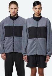 Rains rövid kabát Fleece Jacket szürke, átmeneti, oversize - szürke XS/S