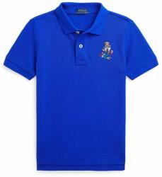 Ralph Lauren gyerek pamut póló sima - kék 117-123