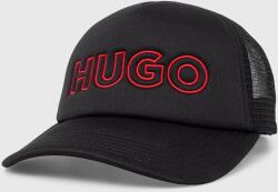 Hugo baseball sapka fekete, nyomott mintás - fekete Univerzális méret - answear - 12 990 Ft