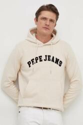 Pepe Jeans pamut melegítőfelső Rane bézs, férfi, melange, kapucnis - bézs M