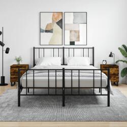 vidaXL Нощни шкафчета, 2 бр, опушен дъб, 40x35x50 см, инженерно дърво (826903)